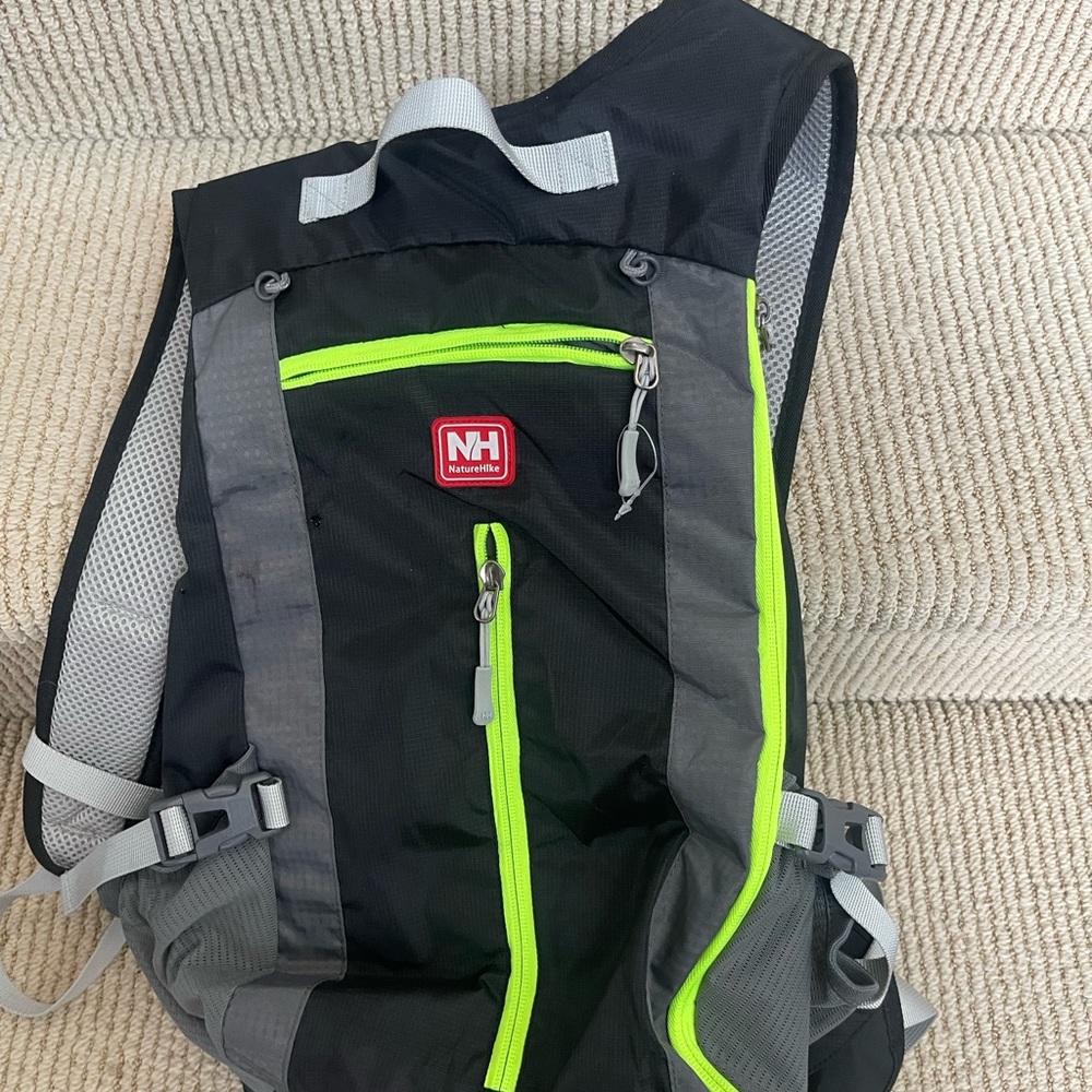 Outdoor Adventure Backpack - Black with neon yellow accents